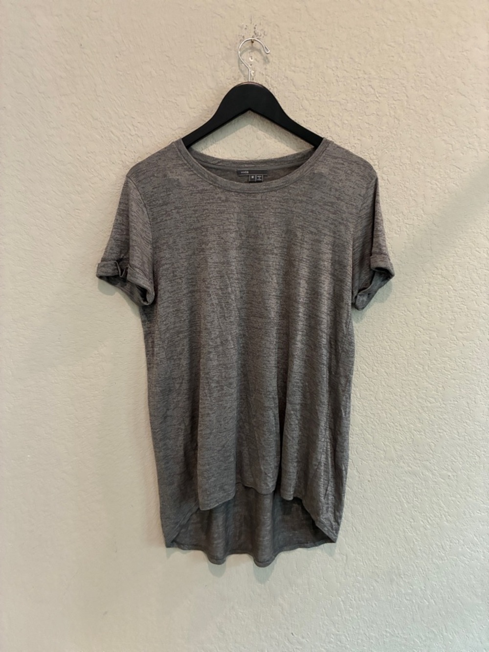 Vince Gray Short Sleeve Tunic Tee
